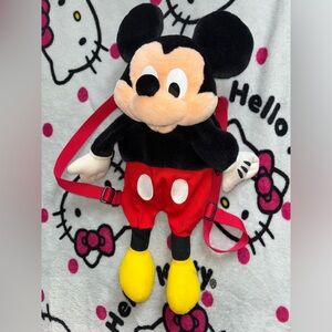 Disney Mickey Mouse Plush Backpack Vintage